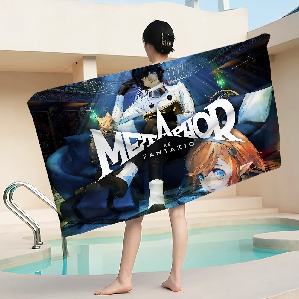 Game M-Metaphor ReFantazio Towel Portable Beach Gym Swimming Home Soft Cotton