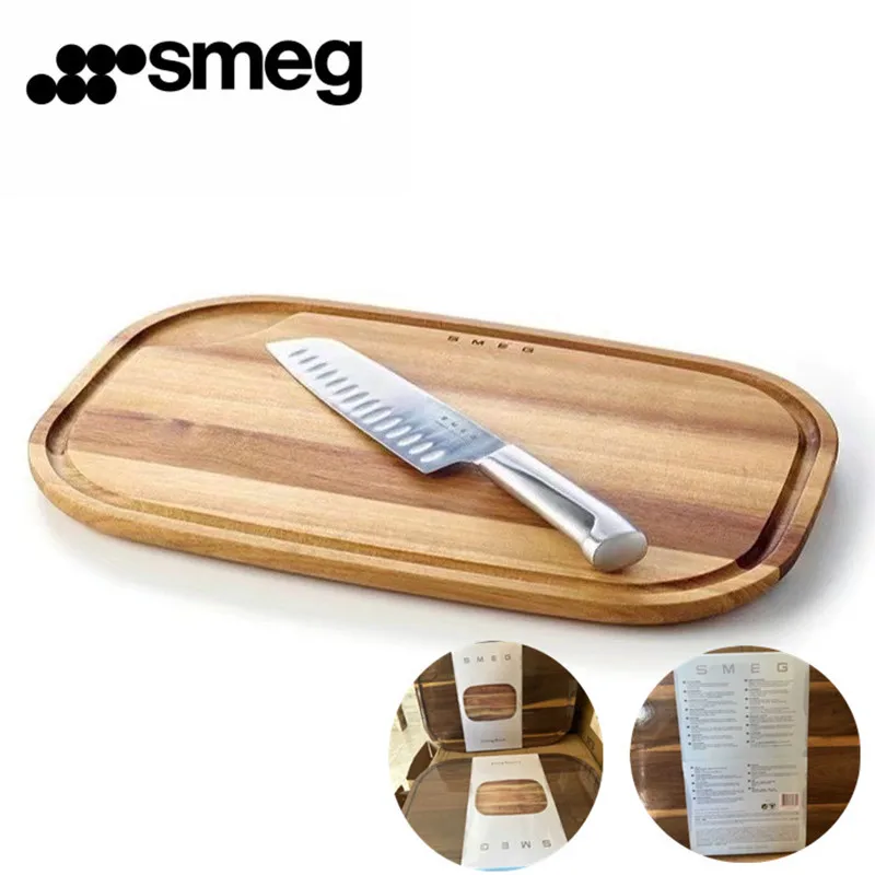 SMEG Acacia Wood Pine Cutting Board Anti mold, Antibacterial, Lacquer free, and Wax free Knife Board Solid Wood Cutting Board