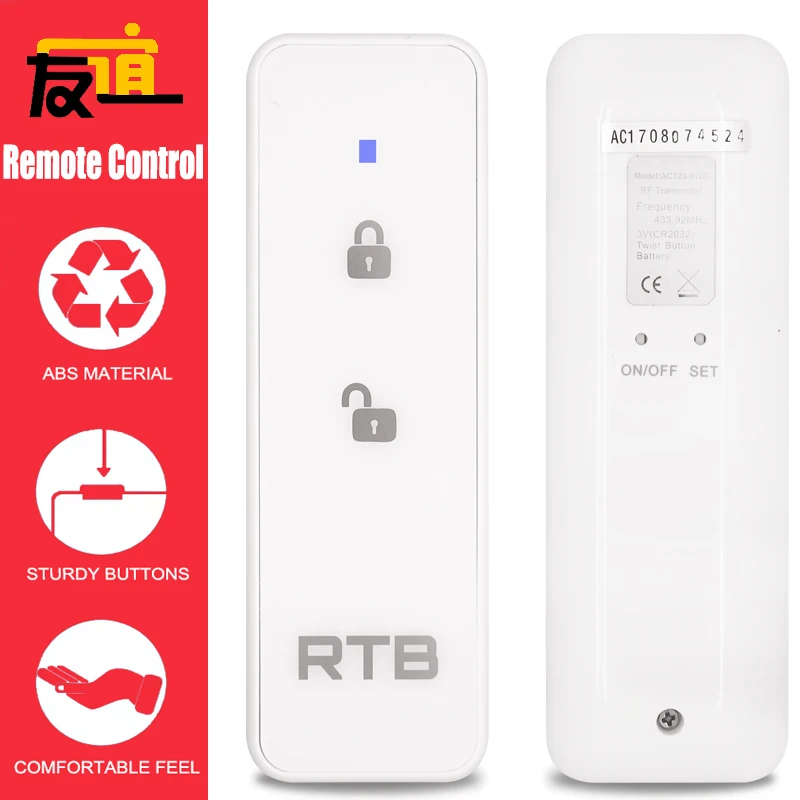 

433.92MHz AC123-01 RF Signal Transmitter Remote Control Universal Replacement for Blinds Curtains Same Button Functions