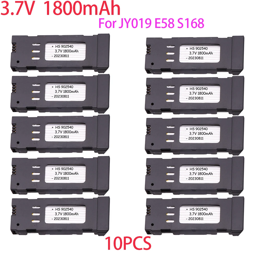 1800mAH 3.7V Battery For E58 JY019 S168 RC Drone Quadcopter Spare Parts 3.7V Lipo Battery For RC Rechargeable Battery 1-10PCS