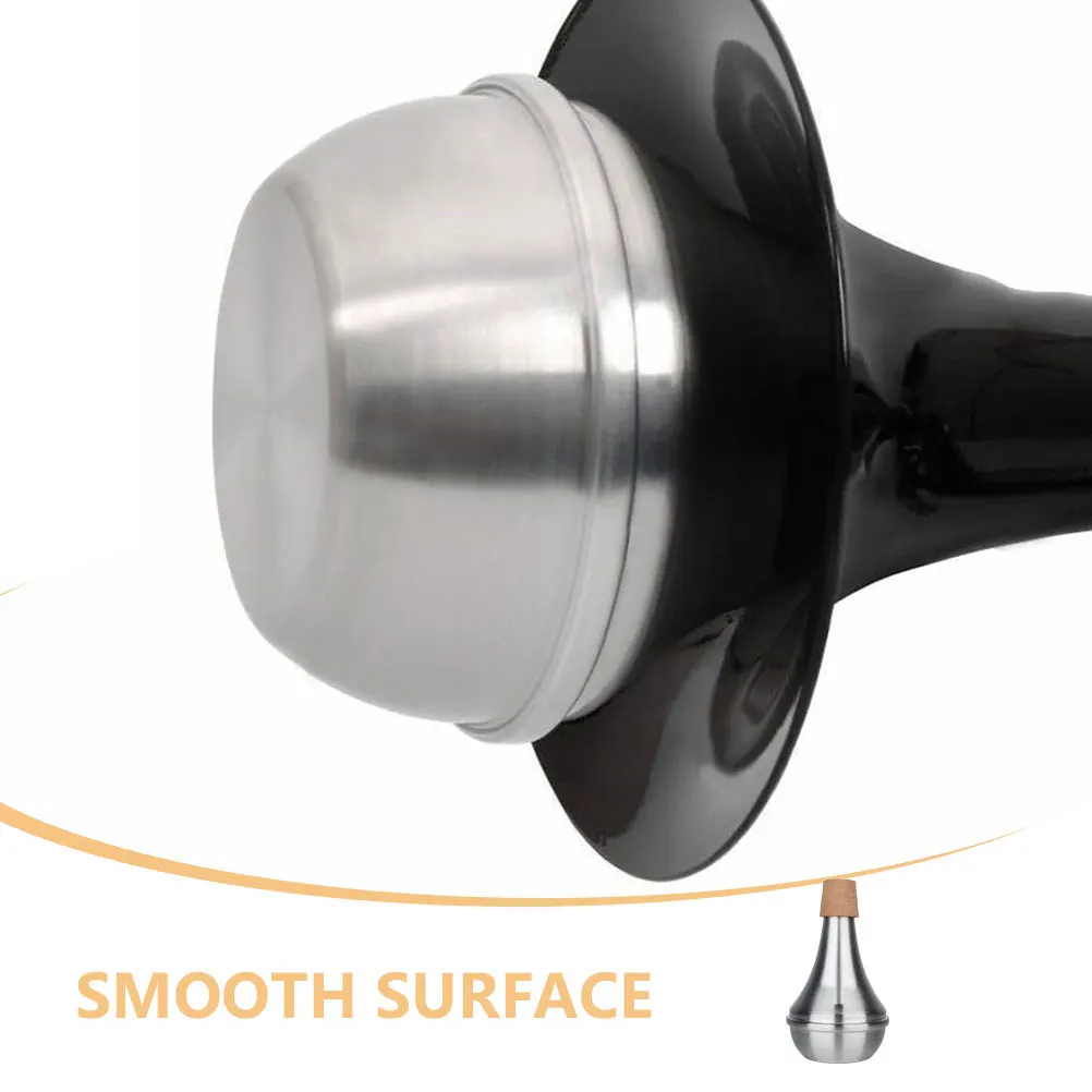 بوق الفلين الناعم كتم الصوت من سبائك الألومنيوم المتينة خفيف الوزن لممارسة تقليل الضوضاء