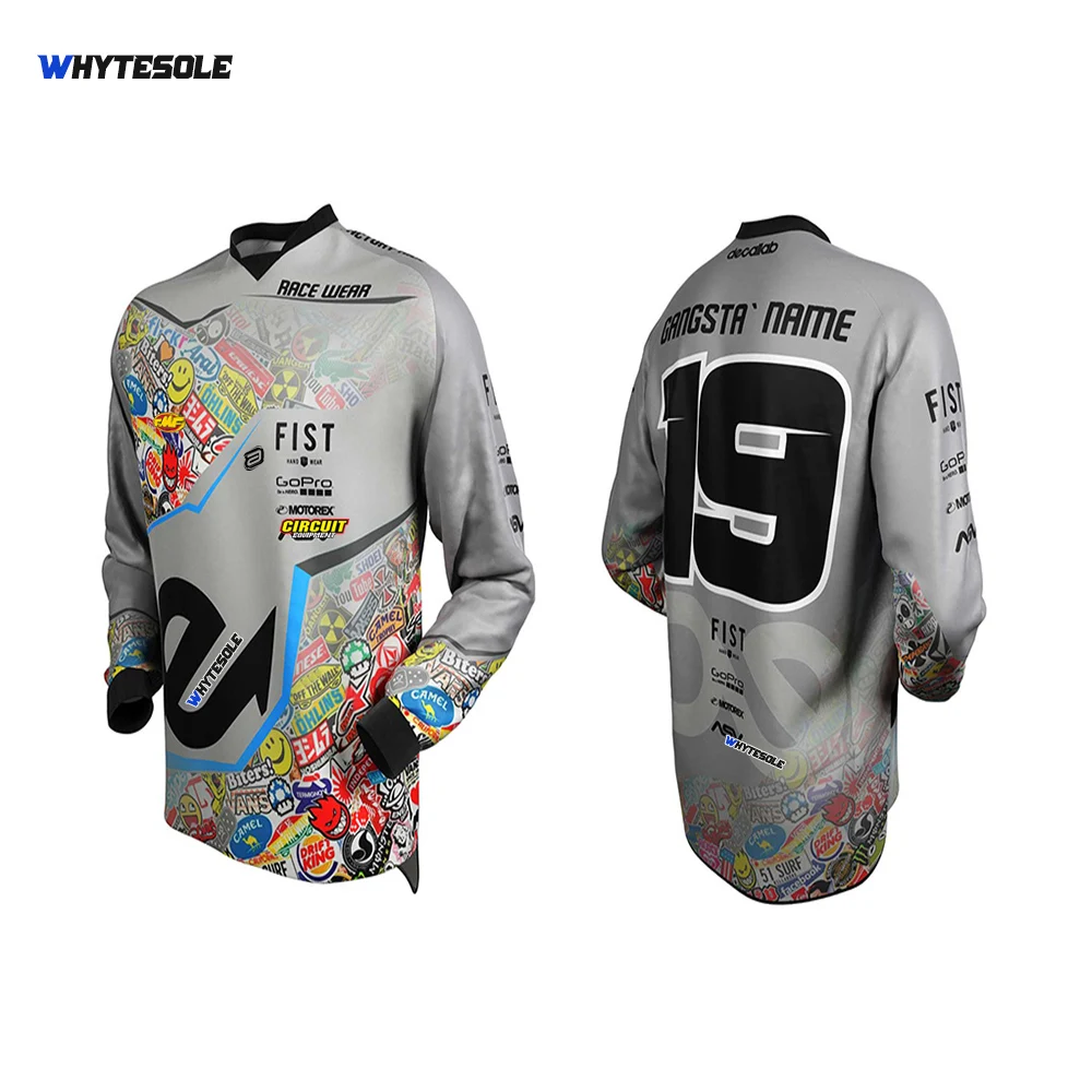 2023 bmx enduro motocross Jersey mtb downhill jersey cycling mountain motorcycle bike DH CUSETOM  BICYCLE  jersey