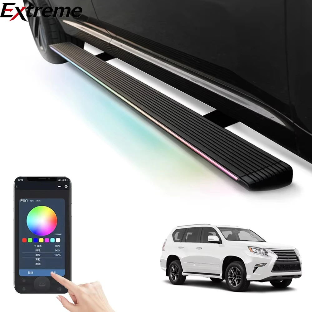 EXTREME Automatic Electric Side Steps Power Running Boards  LED Lights Car Padel  for Lexus GX460  SUV Car