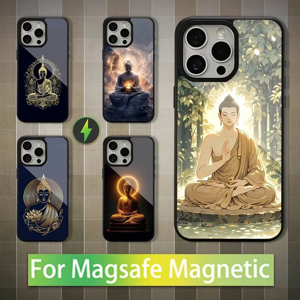 

Pattern Buddha Art Phone Case For iPhone 16,15,14,13,12,11,Pro,Max,Plus,Mini,Magsafe,Magnetic Wireless Charging Case