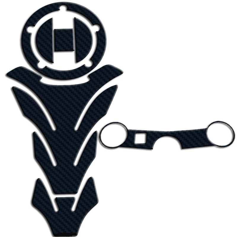 ل GSXR GSX-R600 750 1000 K3 K4 K5 K6 K7 K8 K9 L1-L6 الكربون خزان غطاء ملصق خزان الوسادة شوكة الثلاثي شجرة العلوي المشبك مائي