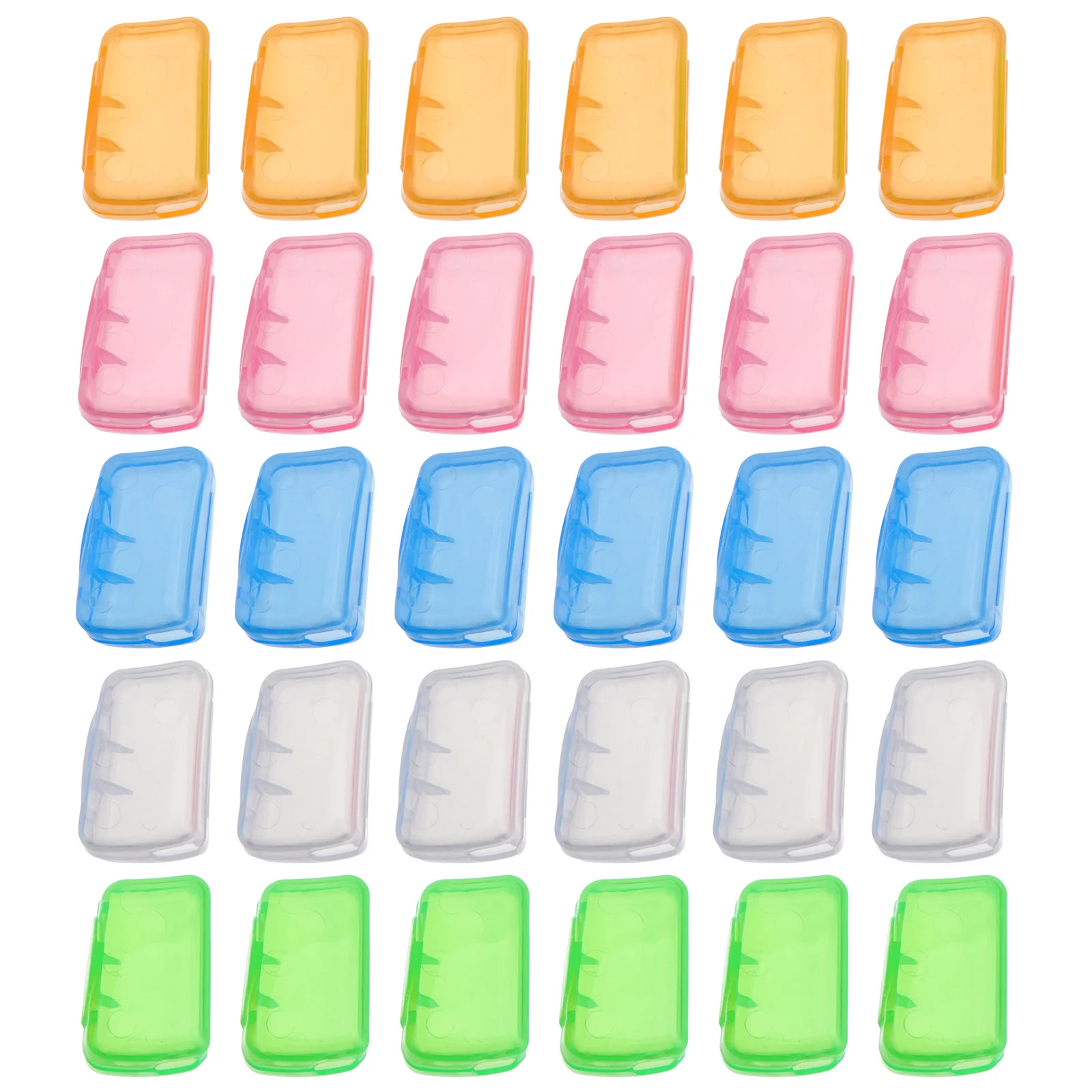 30 قطعة غطاء رأس حامل لفرشاة الأسنان حافظة سفر بلاستيكية للمنزل والمكتب والتخييم في الهواء الطلق غطاء حماية مقاوم للرطوبة محمول #5