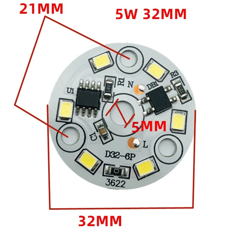 10 szt. Koraliki do lampy wysokiego napięcia oświetlenie panelowe LED 220V 3W 5W 7W 9W 12W 15W 18W matryca LED ciepła, jasna białe światło z