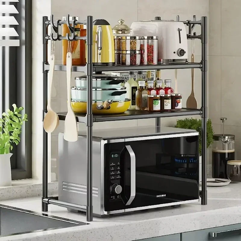 Multi-Layer Countertop Storage Rack New Kitchen Design for Microwave, Seasoning Oven Accessories – Space-Saving