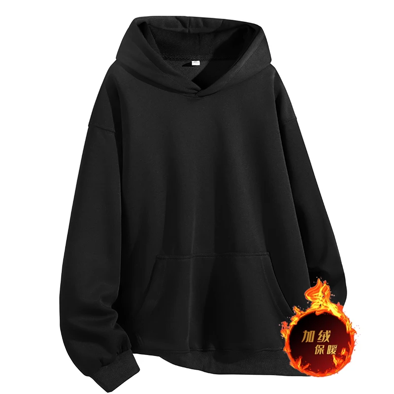 

2024 autumn and winter new cotton plus fleece thickened excellent men and women's hoodie