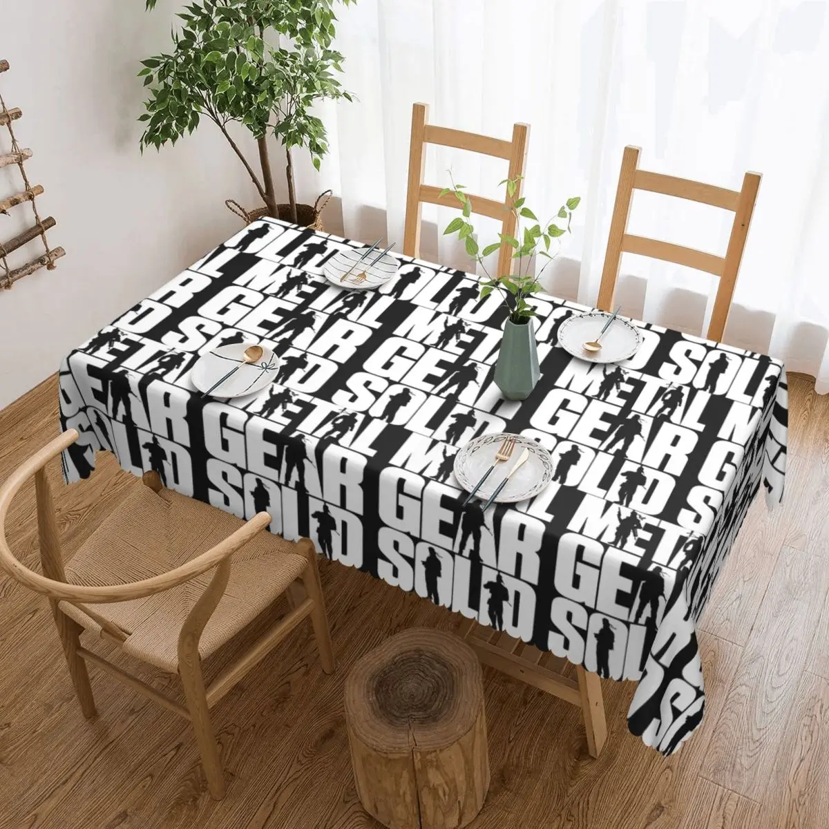 Metal Gear Solid Tablecloth Restaurant Kitchen Rectangular Tablecloth Festival Party Decorations Tablecloth Dining Table Cover