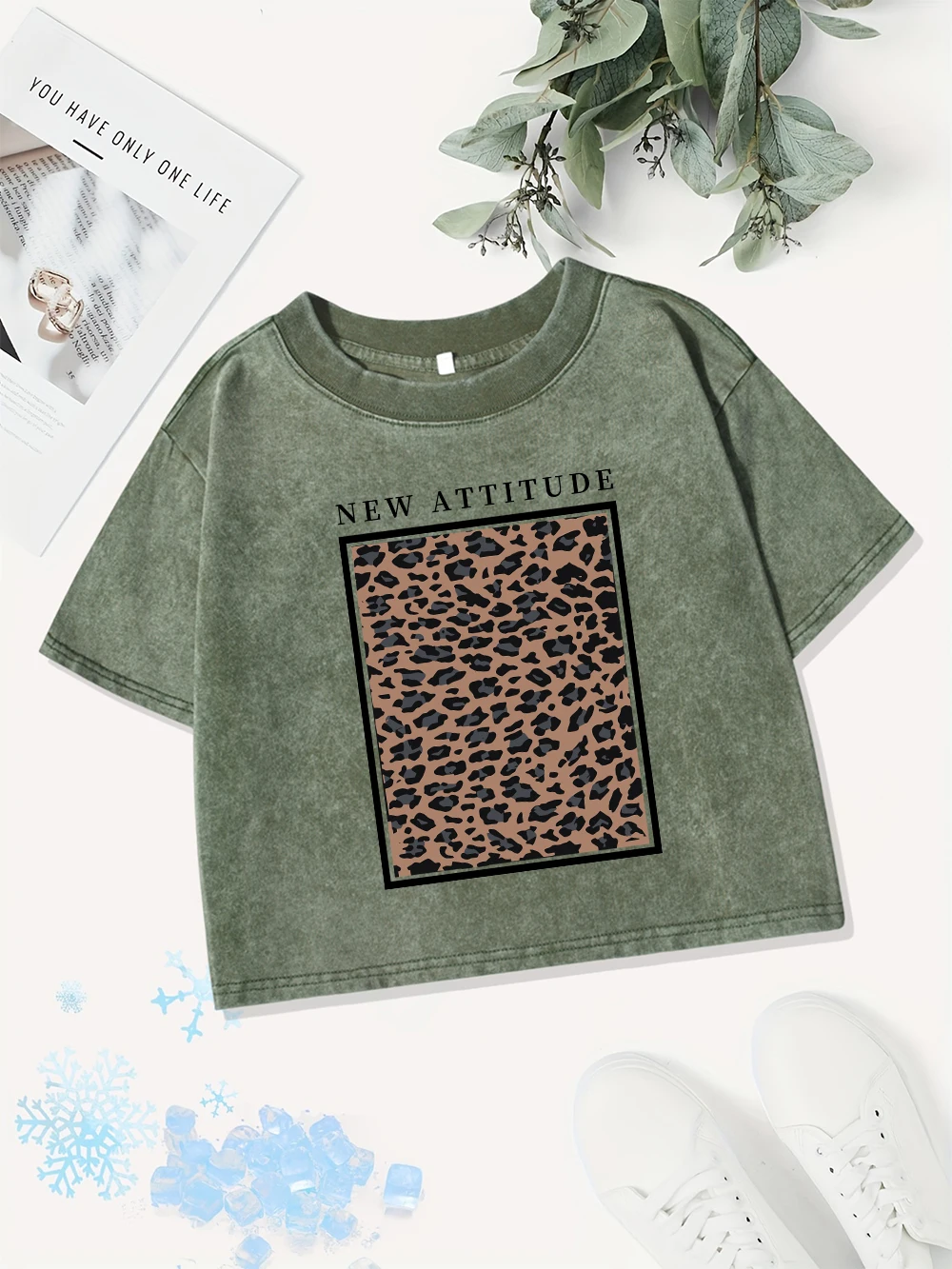 

Street Cotton Crop Tops Womens Yosemite National Papk Printing Washed T-Shirts Sexy O-Neck Regular Fit Streetwear Summer Clothes