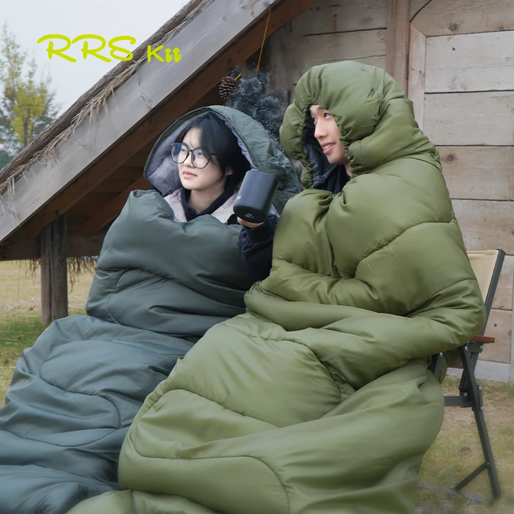 1.8/2.4/3.5 KG Thickened and Widened Oversized Sleeping Bag -15 ℃ -25 ℃ Cold Waterproof Warm Outdoor Cotton Sleeping Bag