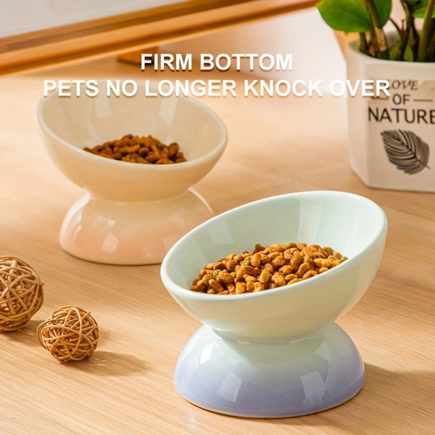 Premium Ceramic Pet Feeding Bowls - Elevate Dining for Pets - Reduces Neck Strain, Enhances Digestion - Stylish Red Design Cats