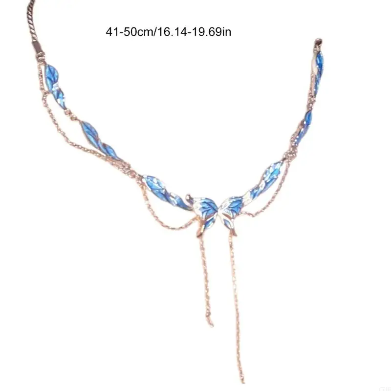 C71E Butterfly Collarbone Chain Alloy Simple Short Chain Chain Collar Joyería para varias ocasiones