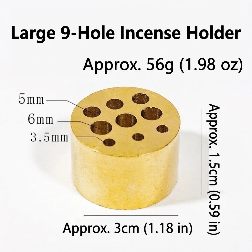 9 Holes Incense Holder Compact Ornament Fragrance Incense Stick Plate Vintage Versatile Incense Burner Prayer Room