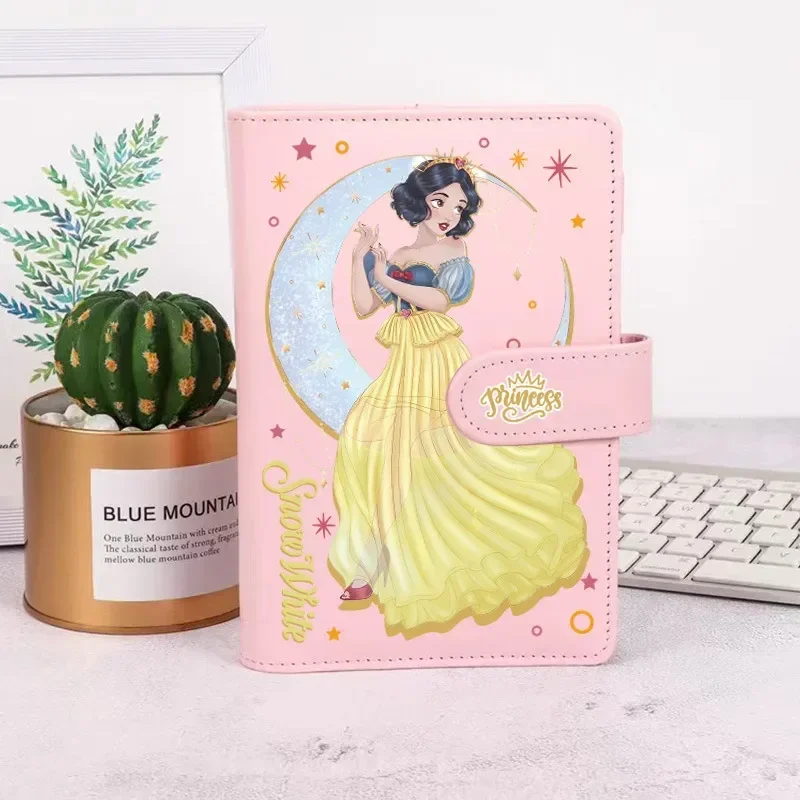 Disney Princess Surrounding Co Branded Student Diary Loose Leaf A6 Pu Leather Budget Binder Notebook Gift Stationery Wholesale