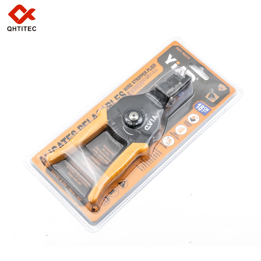 QHTITEC 0.03‑10mm² Automatic Wire Stripper Plier Multifunctional Cable Stripping Cutter Tool Spring‑Loaded Electrician Hand Plie