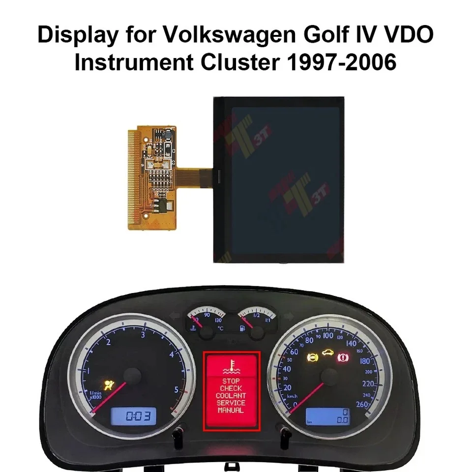 � VDO-Display für Volkswagen Passat B5.5 / Golf IV / Seat Alhambra / Sharan Kombiinstrument – Detail 3