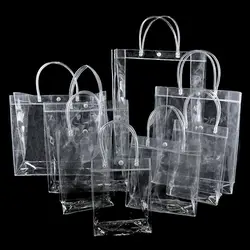 The New Transparent PVC Handbag Large Capacity Multi-purpose Candy Bag Plastic Gift Jelly Bag Gift