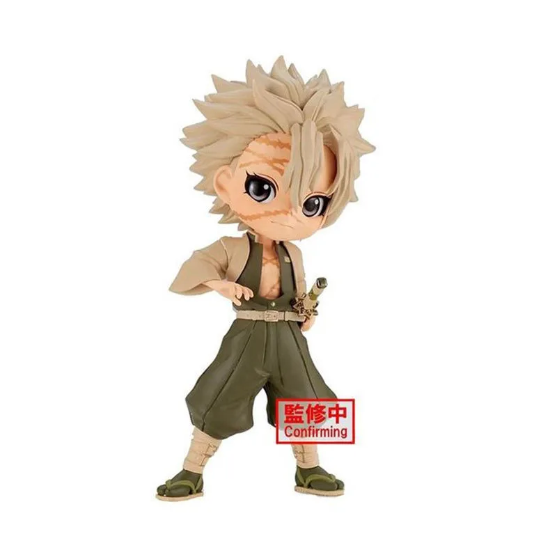 In Stock Bandai BANPRESTO Demon Slayer Q posket series about 14cm Shinazugawa Sanemi Anime figure child Collection Gift Original