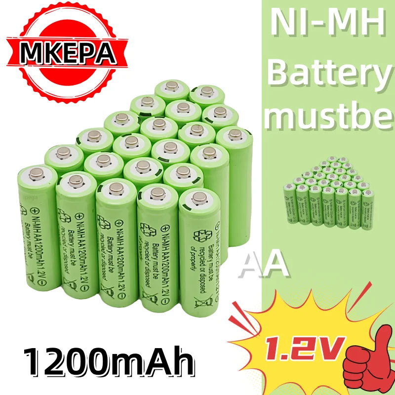 بطارية ni-mh قابلة لإعادة الشحن للألعاب ، جهاز تحكم عن بعد ، AA ، 1.2V ، mAh ، جديدة