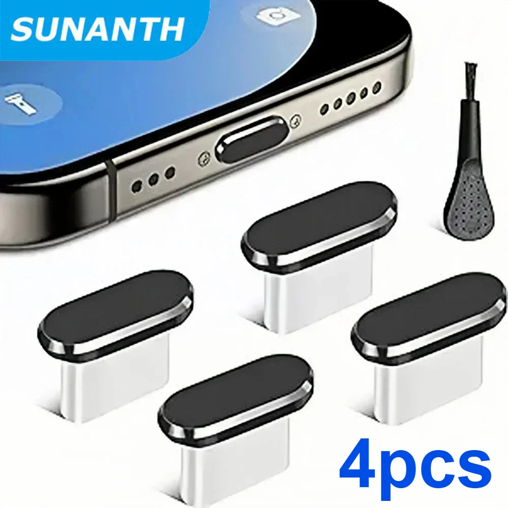 

2026 USB C Dust Plug With Cleaning Brush Anti Dust USB-C Plug Cover Charging Port Cover Caps For Samsung Xiaomi All Type C Phone