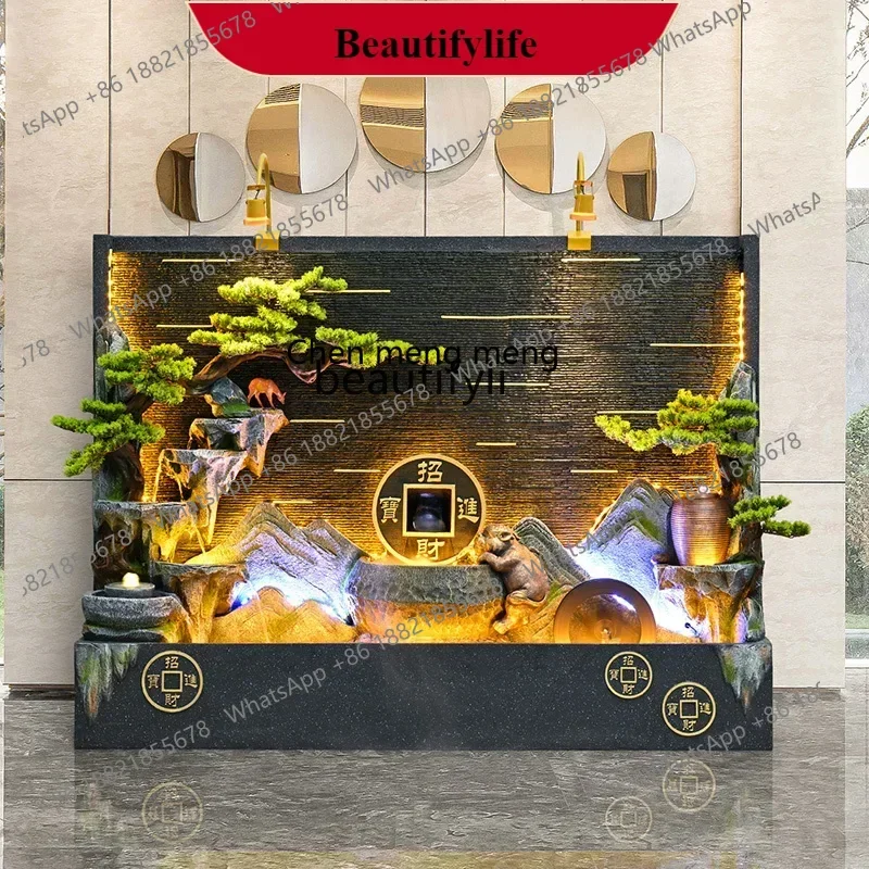 

G153 Garden water curtain wall fountain landscape Chinese alpine and flowing water ornament circulating water entrance decoratio