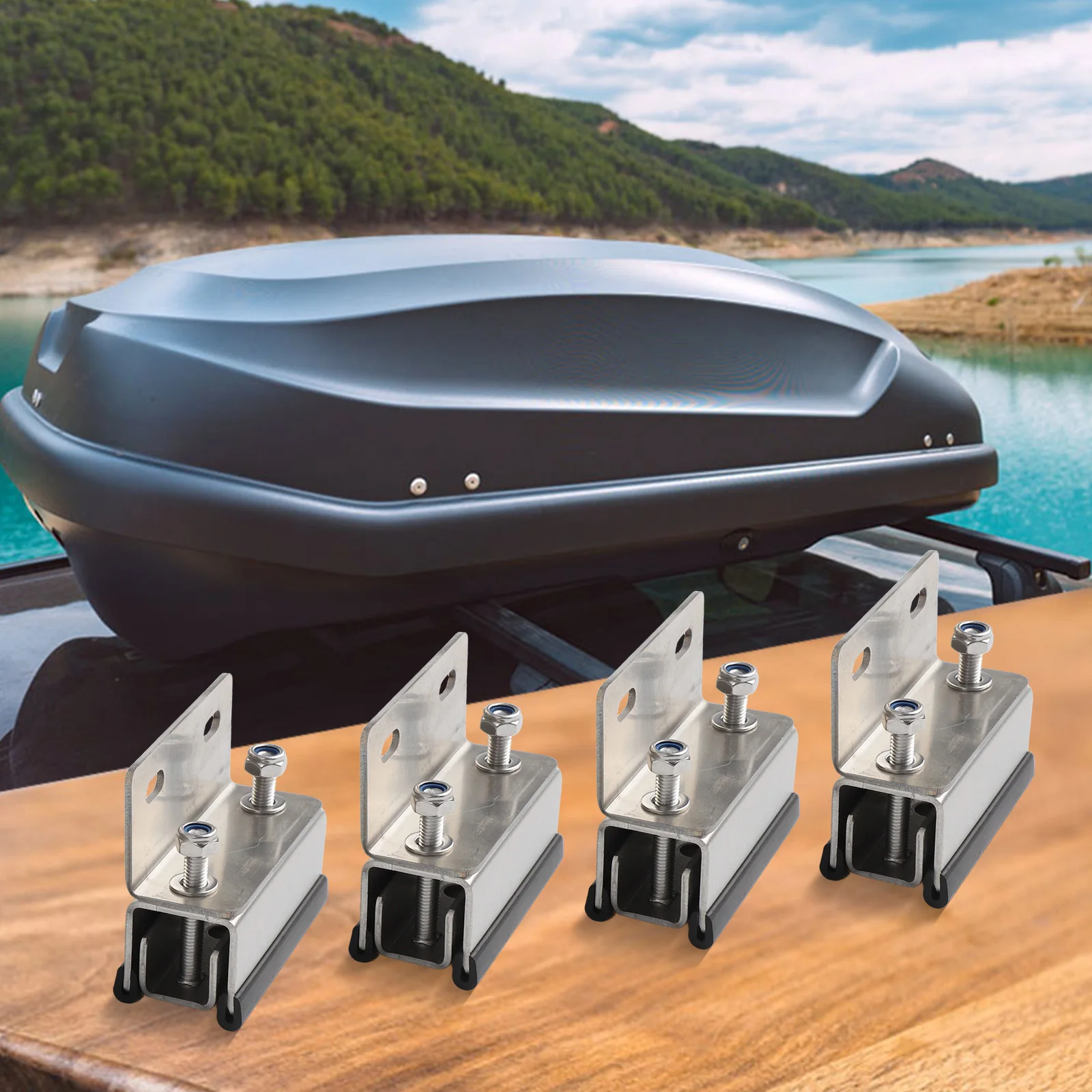 Stainless Steel Solar Panel Mounting Bracket For RV Yacht Roof Box For Stabilizer Photovoltaic Accessories Fixed Support Kit