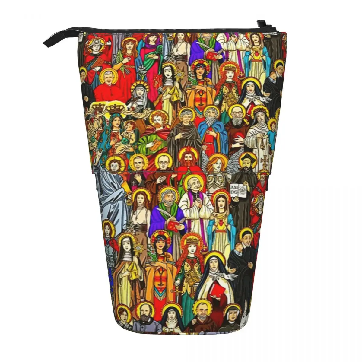 Saints, All Saints, Catholic Saints Pen Box Student School Zipper Pen Bag Child Stationery Bag Pencase Retractable Pencil Case