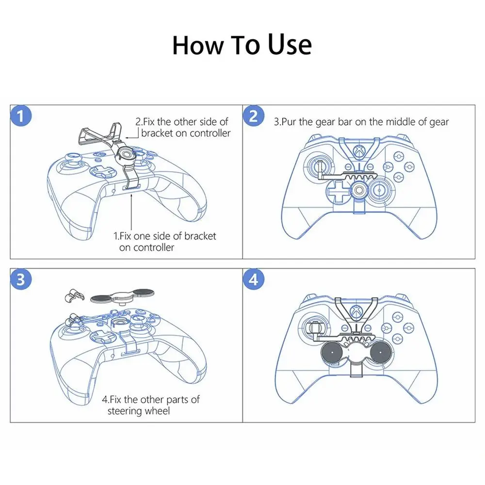 Universal Game Steering Wheel Supplies Gaming DIY Controller Auxiliary Wheel Racing Game Steering Wheel for Xbox One S/X