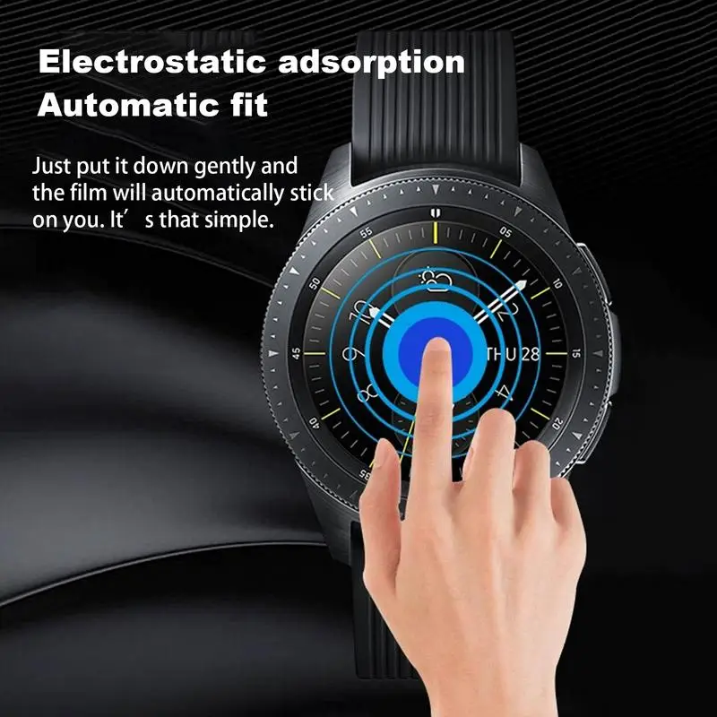 Watch Protection Film Protective Film Bumper Screen Cover Full Coverage HD Film Tempered Glass Cover Smartwatch Accessories
