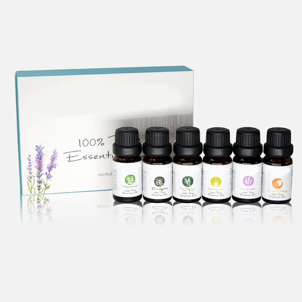 6Pcs 10Ml Organic Essential Oil Set Aromatherapy Diffuser Oils for Relaxation Sleep Skin Care Starter Kit for Women