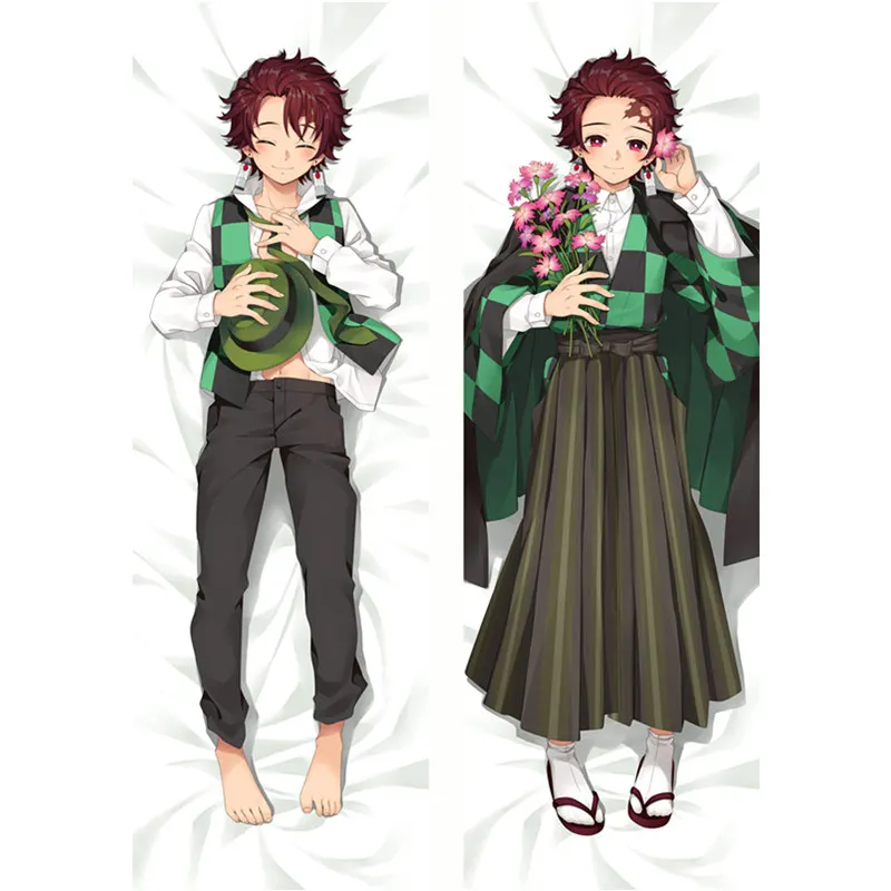 Hot Anime Demon Slayer Kamado Tanjirou Rengoku Kyouju Dakimakura Case Body Hugging Pillow Cushion Cover Otaku Uncensored 18 Gift