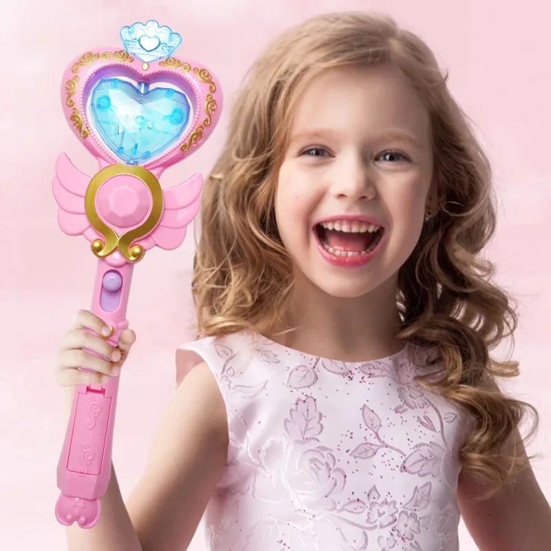 

Детская вращающаяся волшебная палочка в стиле фэнтези, милая волшебная палочка принцессы с луной, волшебная палочка для девочек, ролевые игры со светлой музыкой, волшебная палочка, игровой домик, игрушки