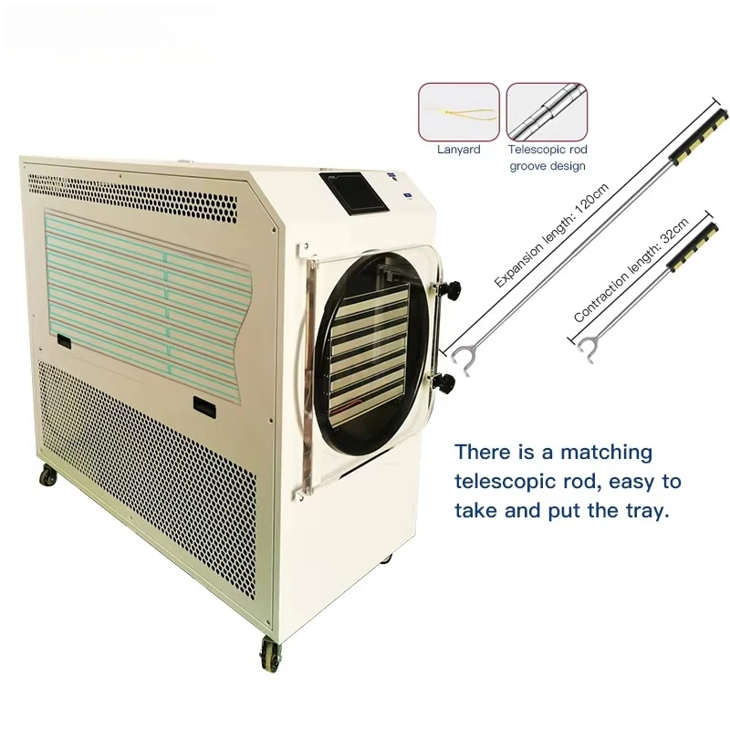 Customized 3-18 Trays Food Grade Stainless Steel 3-75kg Vacuum Lyophilizer Freeze Dryer Machine Commercial Freeze Drying