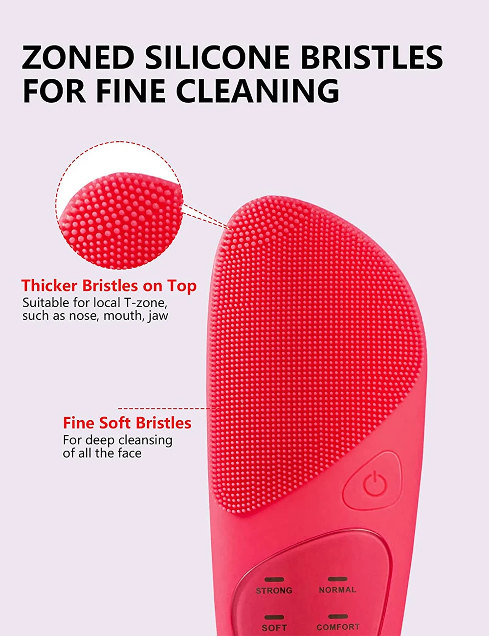 Electric Silicone Face Brushes Deep Pore Cleaning Ultrasonic Facial Cleansing Brush with Hot Compress Eye Massager Face Scrubber