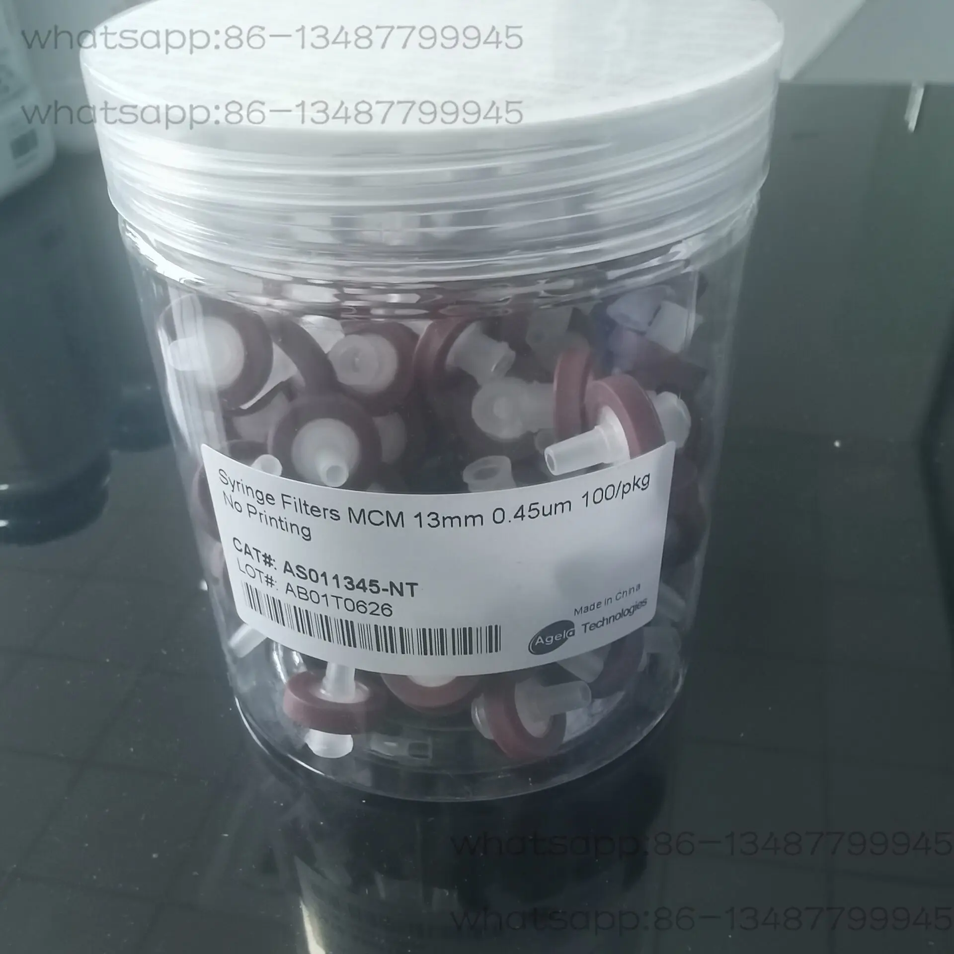 

Абсолютное действие, игольчатый фильтр, мембрана гидрофильного фильтра для воды, низкая адсорбция белков MCM 13/0,22, случайный цвет - 100 шт./бочка