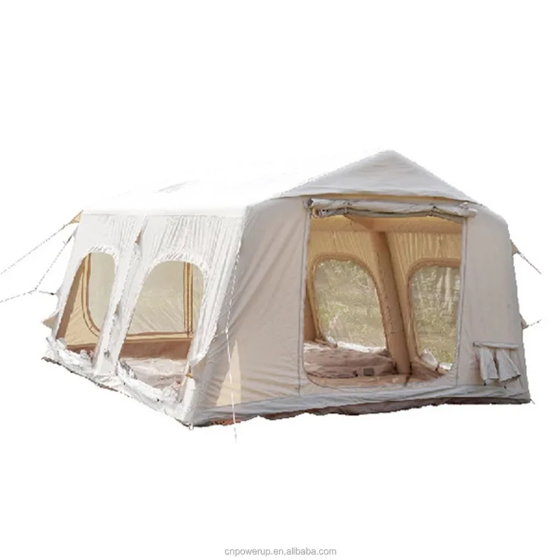 XMSJ Portable 13.68m Outdoor Waterproof Four Seasons Family Camping Tent Two Bedrooms 420D Oxford Cloth PVC Inflatable Design Qu