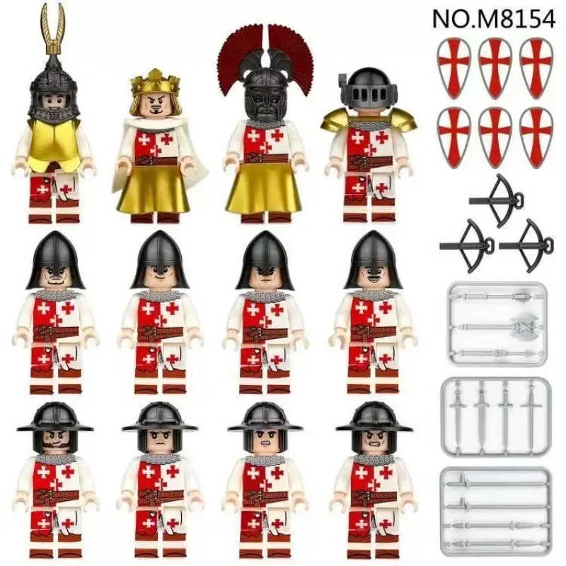 Antike römische Mittelalterritter, Bausteine, Figuren, Spielzeuge, Minifiguren, humanoide Puppen, Spielzeuge, Geburtstagsgeschenke. – Detail 16
