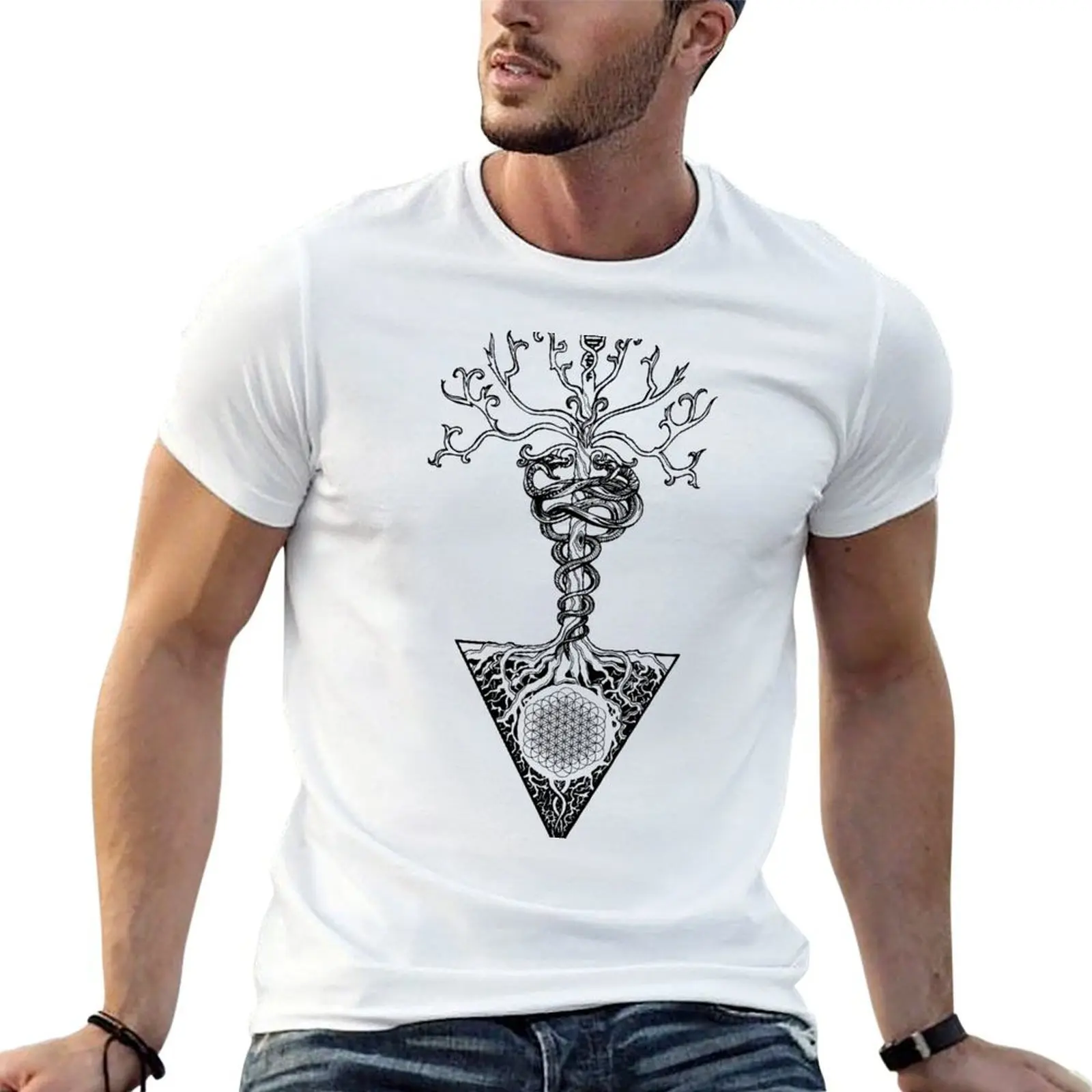 Tree of Life, Light T-Shirt blue archive sublime mens graphic t-shirts