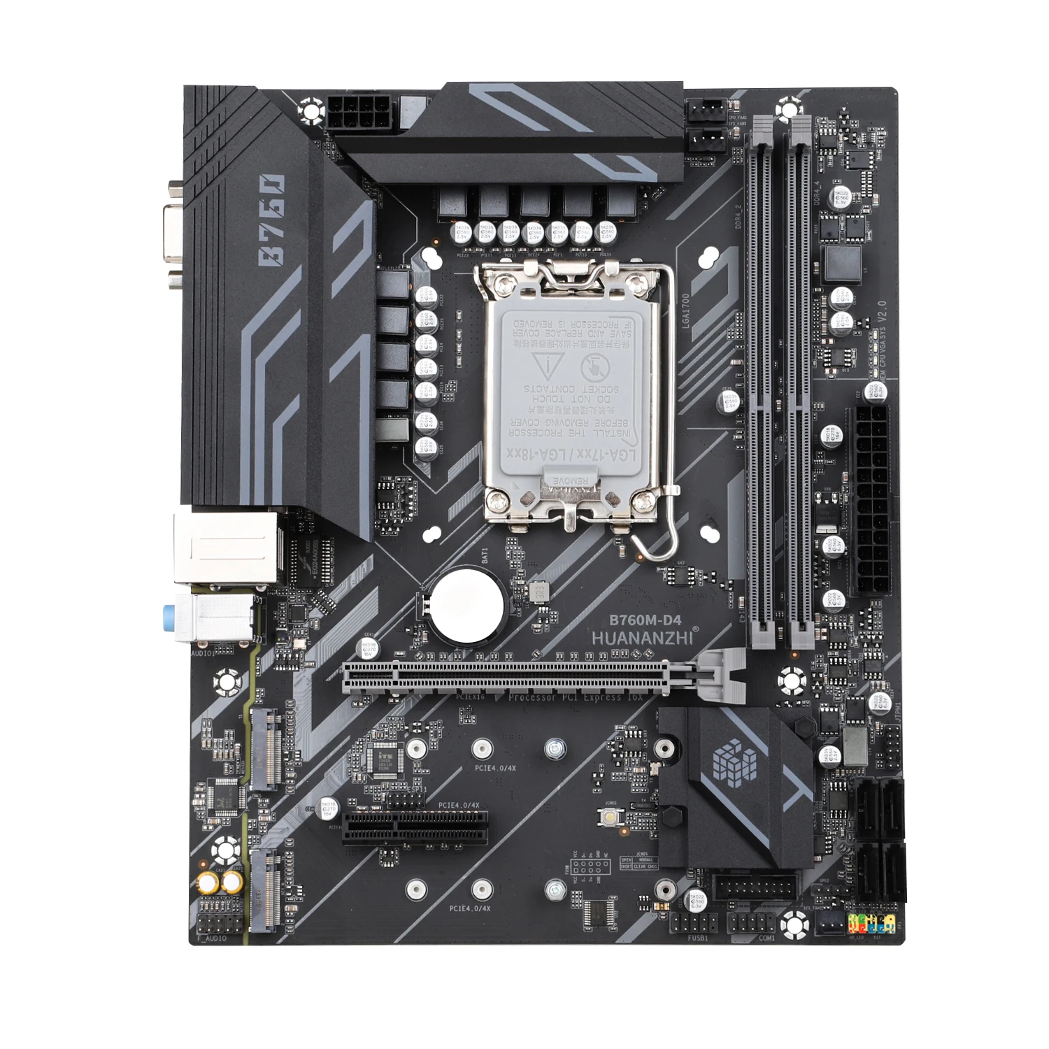 Imagem -03 - Huananzhi-suporte para Placa-mãe B760m d4 M-atx B760 Intel Lga 1700 Cpu 12100f 12400f 12490f 12600f 12700f 13600f ru 12 13 Gen