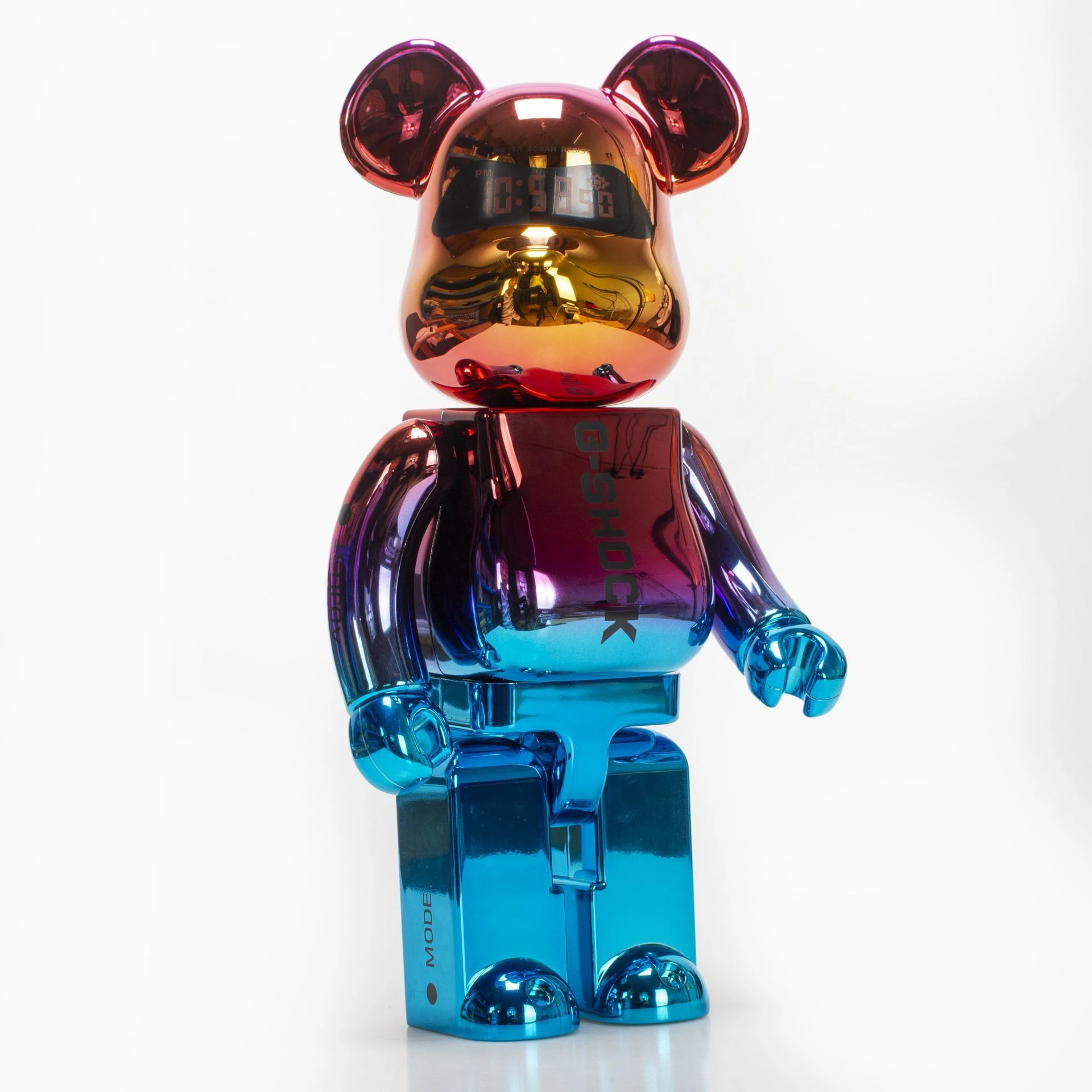 Bearbrick 400% shanghai noite galvanoplastia edição 28cm altura 11 polegadas coleção presente figura decoração para casa ornamento