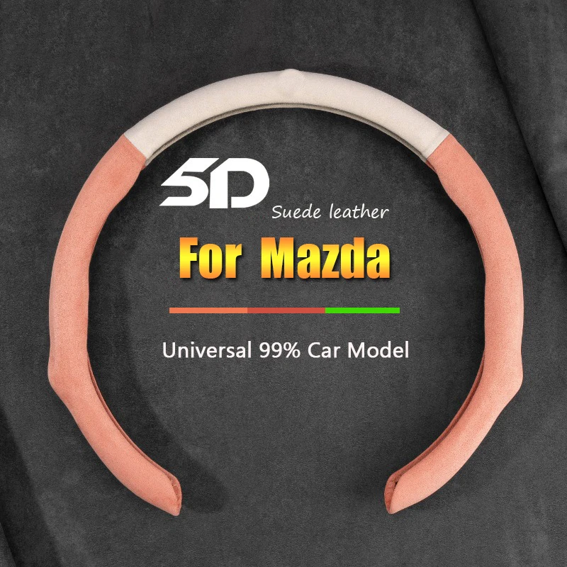 

Premium Suede Car Steering Wheel Cover For Mazda CX-3 CX-4 CX-5 CX-7 CX-9 Mazda 3 Axela 6 Gh Gj Demio Anti-Slip Auto Accessories