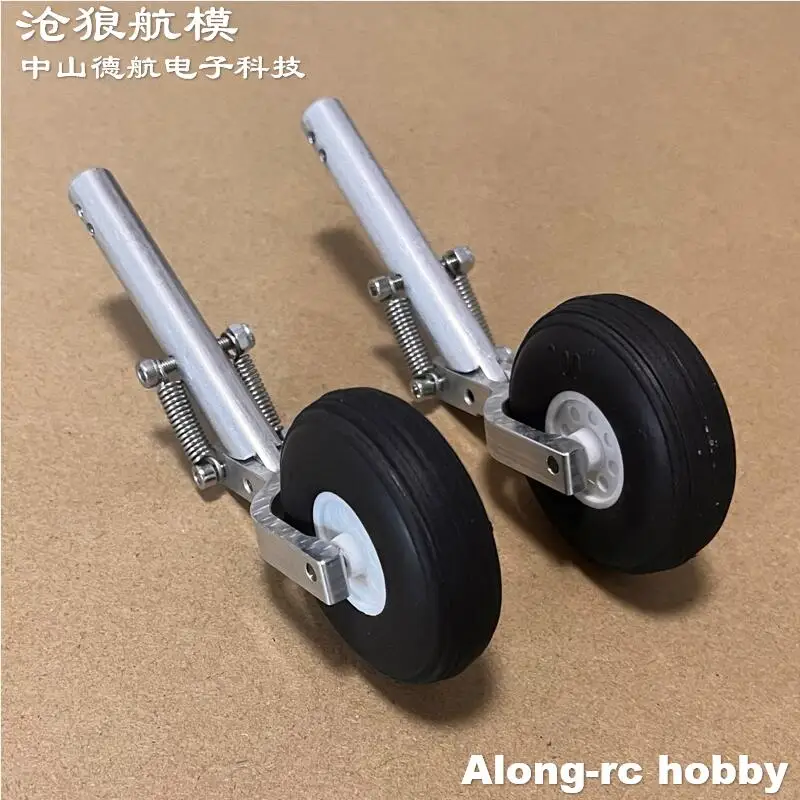 Height 98mm to158mm Double Spring Shock Absorber Kneeling Landing Gear with PU Wheel for 3-4kg RC Plane Airplane DIY Models Part