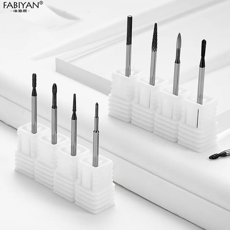 Foret à ongles en carbure de tungstène, fraise pour Nail Art, foret pour Machine, fraise, outil de bavure, nettoyage des cuticules