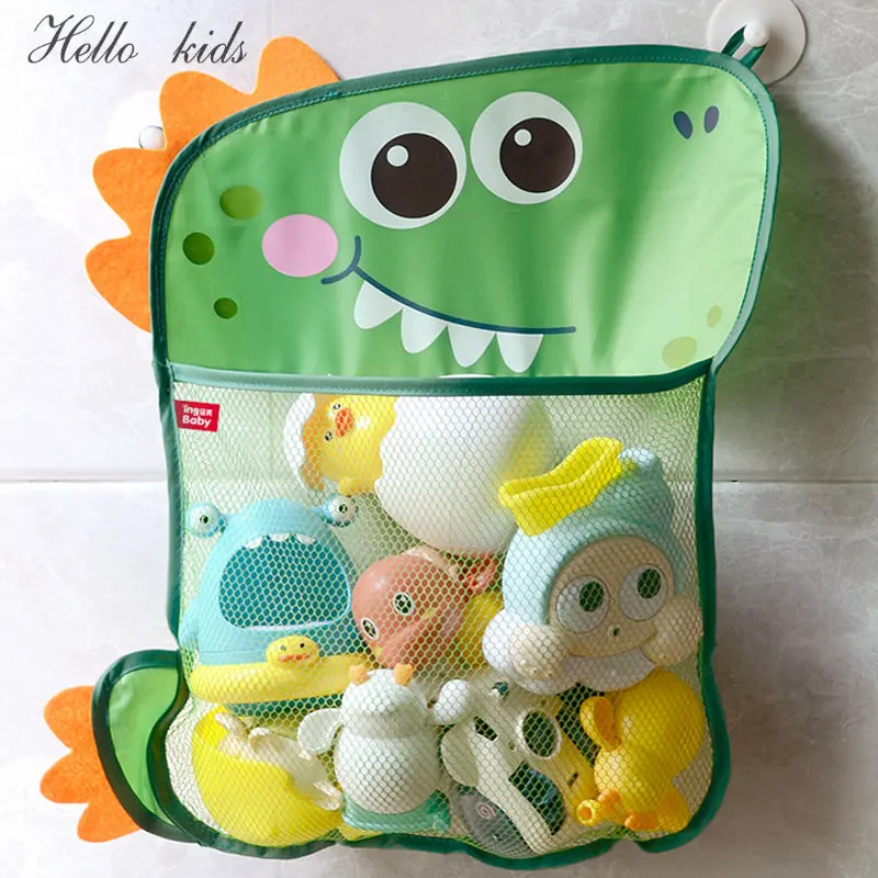 

Baby Bath Toys Dinosaur Animal Mesh Net Toy Storage Bag Strong Suction Cups Bath Game Bag Bathroom Organizer Water Toys for Kids