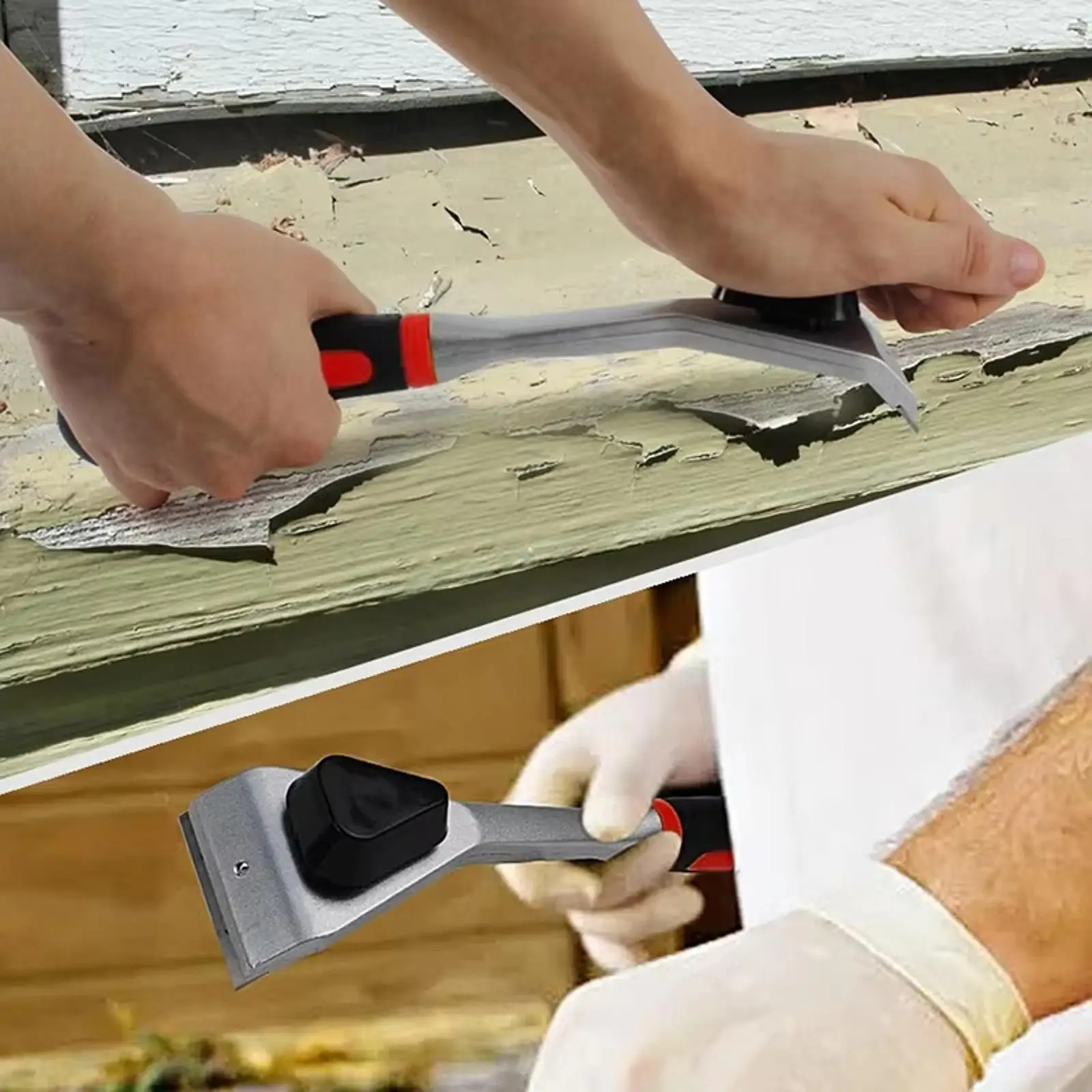 

Paint Scraper Tool Non Slip Removing Paint Glue Compact Portable Wall Paper Scraper for Repairing Floor Decorate Mud Concretes