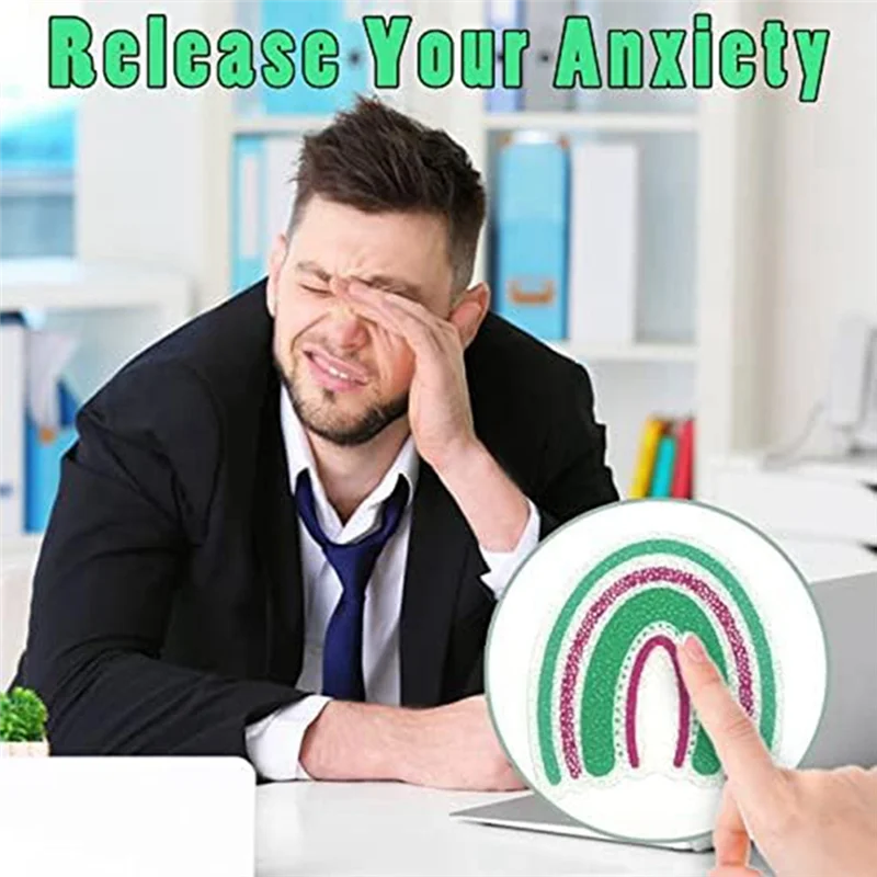 16 PCS Calm Stickers Rainbow Styles Tactile Rough Textured For Anxiety Sensory, Stress Anxiety Relief Items