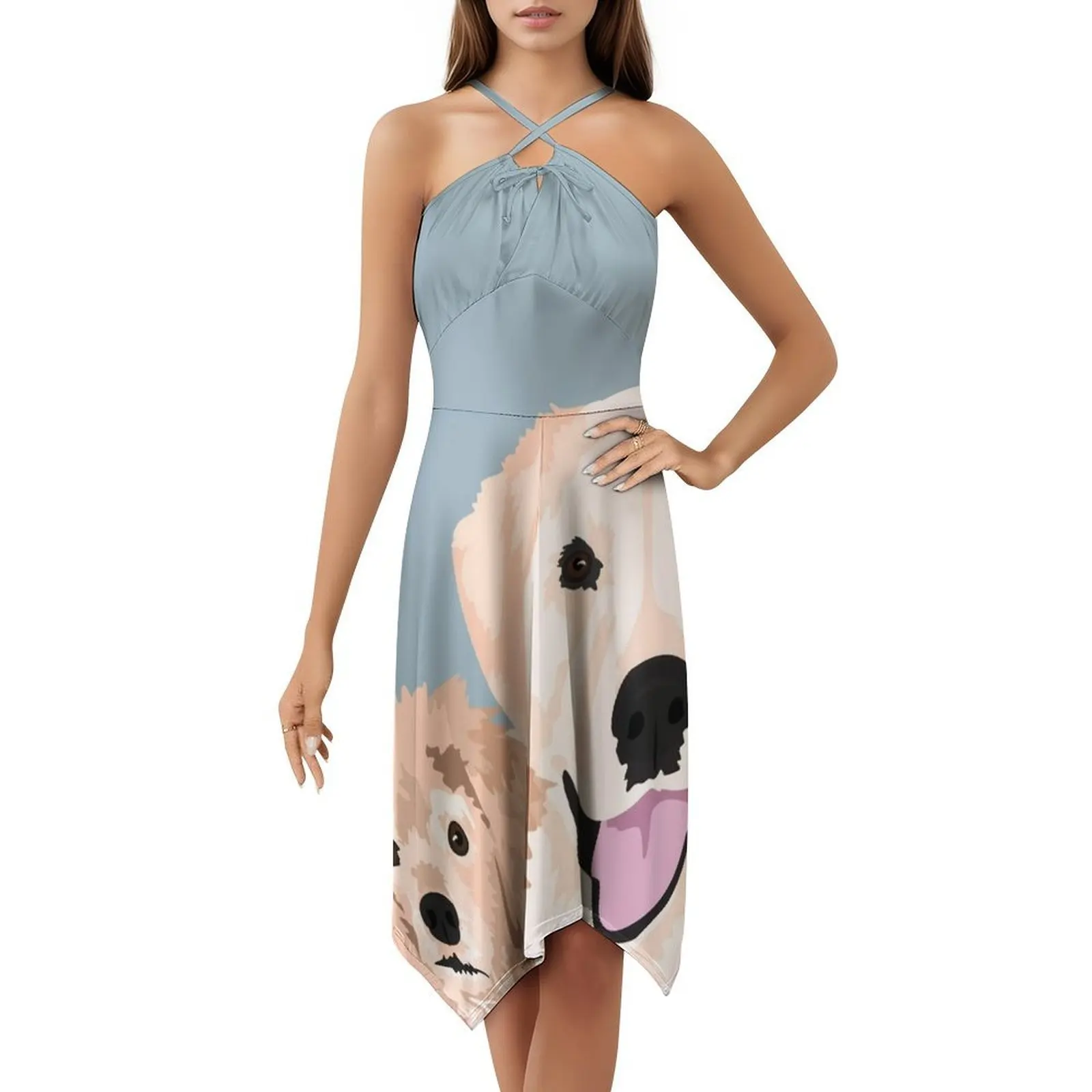 فستان كارمن آند شيلبي النسائي الهيب هوب ملابس الشارع مطبوع عليه رسومات جرافيك للحفلات والنوادي فستان لابرادور لمختبر الكلاب #5