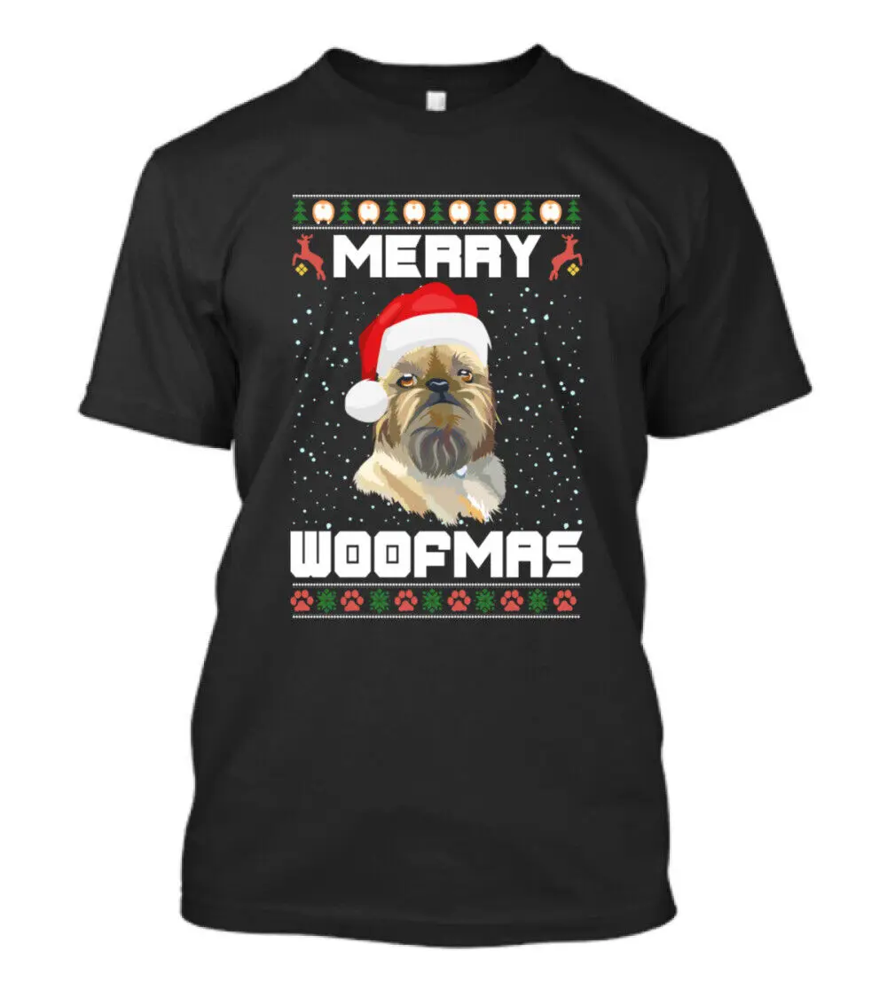 BEST TO BUY Merry Woofmas Brussels Griffon Dog Christmas T Shirt